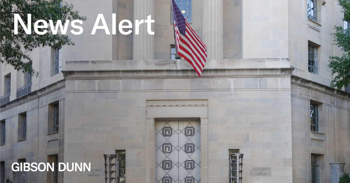 DOJ Signals Increased Scrutiny on Information Sharing DOJ Signals Increased Scrutiny on Information Sharing